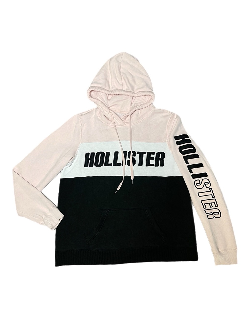 Y2K 2000s HOLLISTER Embroidered Color-Block Hoodie